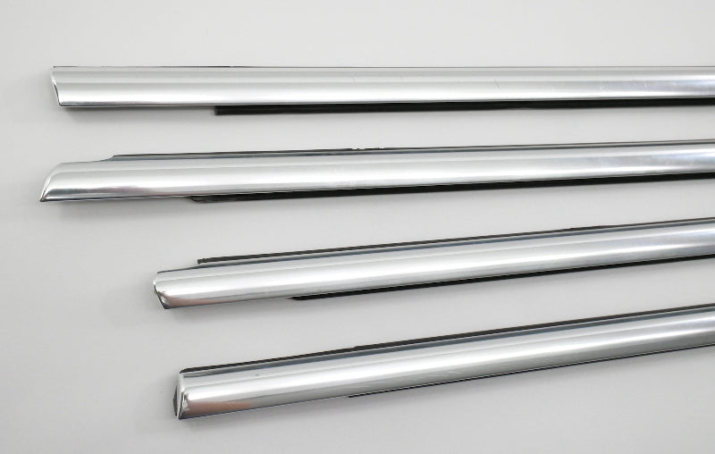 Exterior Window Scraper Door Chrome Trim Seal Set 06-10 VW Passat B6 3C4 837 475