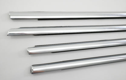 Exterior Window Scraper Door Chrome Trim Seal Set 06-10 VW Passat B6 3C4 837 475