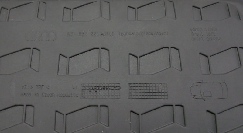 Genuine Audi Rubber All Weather Floor Mats 15-18 Q3 - 8U1 061 221 A
