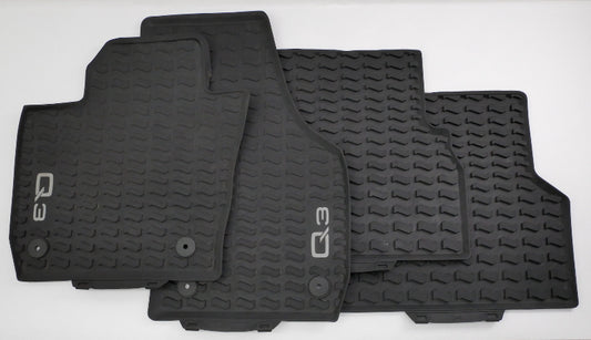 Genuine Audi Rubber All Weather Floor Mats 15-18 Q3 - 8U1 061 221 A