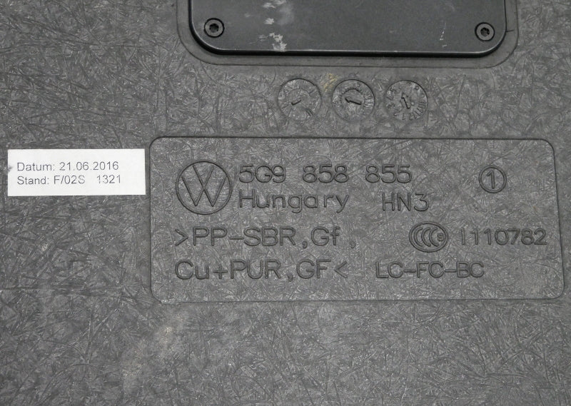 Hatch Trunk Floor Mat Carpet Cover 15-19 VW Golf Sportwagen Alltrack MK7 - OEM