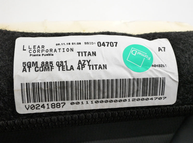 Cloth Rear Seat Cushion 15-21 VW Golf Sportwagen MK7 - Genuine - 5GM 885 031