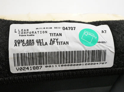 Cloth Rear Seat Cushion 15-21 VW Golf Sportwagen MK7 - Genuine - 5GM 885 031