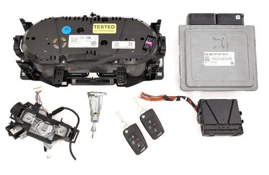 Lock Key Set Gauge Cluster ECU Gateway 2017 VW Golf MK7 1.8T - 06K 907 425 B