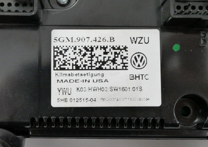 Climate Control HVAC 16-17 VW Golf / Sportwagen / Alltrack MK7 - 5GM 907 426 B