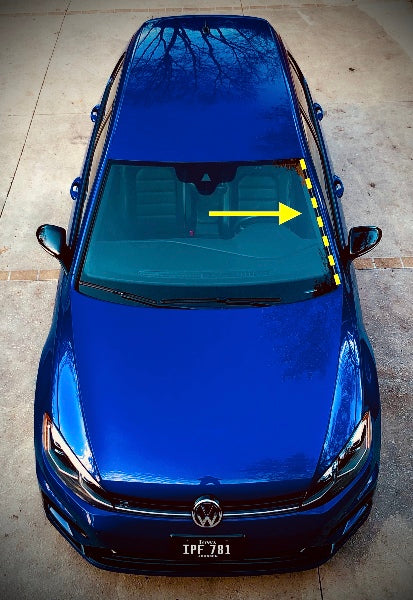 LH Windshield Trim Seal 15-21 VW Golf Sportwagen Alltrack GTI MK7 5G0 854 327 B