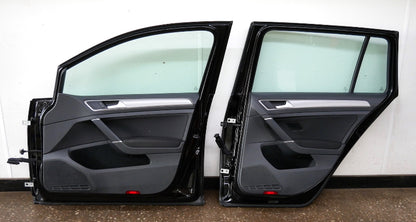 RH Front & Rear Doors 15-19 VW Golf Sportwagen MK7 L041 Black - Genuine
