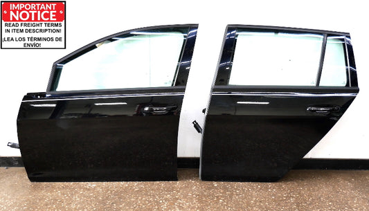 LH Front & Rear Doors 15-19 VW Golf Sportwagen MK7 L041 Black - Genuine