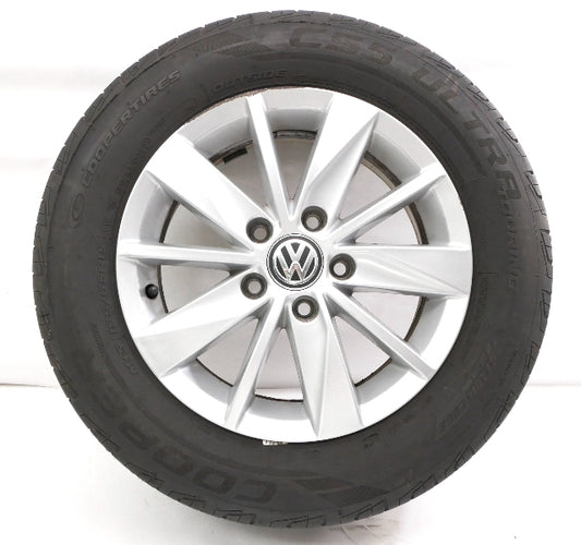 Stock 15" Alloy Wheel Rim & Tire 15-21 VW Golf & Sportwagen MK7 ~ 5G0 601 025 BA
