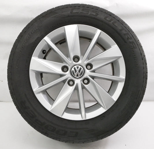 Stock 15" Alloy Wheel Rim & Tire 15-21 VW Golf & Sportwagen MK7 5G0 601 025 BA