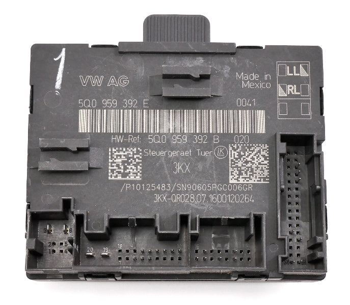 RH Front Door Control Module 16-19 VW Golf MK7 Atlas Audi A3 S3 - 5Q0 959 392 E