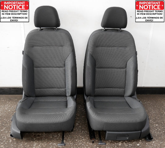 Front Cloth Bucket Seat Set 15-21 VW Golf & Sportwagen MK7 - Genuine