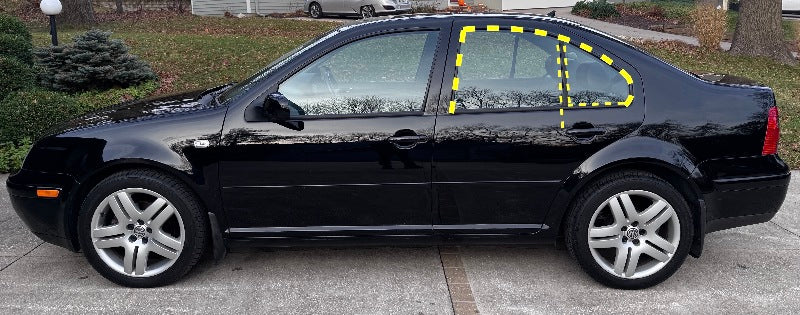 LH Rear Door Window Molding Seal Trim 99-05 VW Jetta Sedan 4dr MK4 1J5 839 431 C