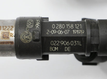 Fuel Injectors Set & Rail 07-09 VW R32 Eos Audi A3 TT 3.2 VR6 - 022 133 315 AB