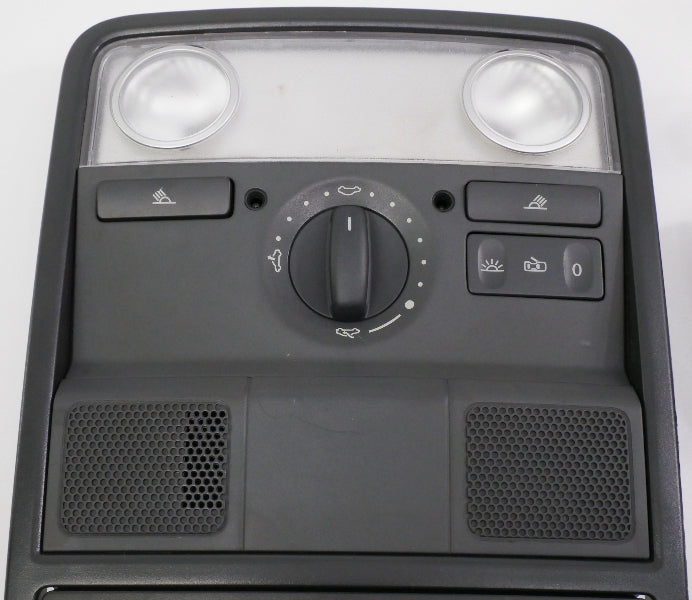 Black Upper Headliner Trim Dome Visors Handles 06-09 VW Rabbit GTI R32 MK5 OEM