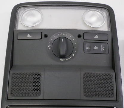 Black Upper Headliner Trim Dome Visors Handles 06-09 VW Rabbit GTI R32 MK5 OEM