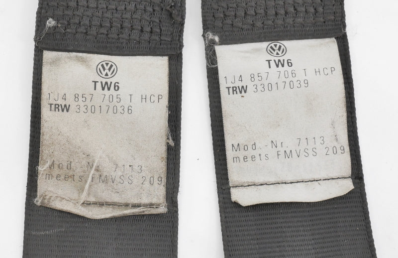 Front Seatbelt Seat Belt Set 02-05 VW Jetta Golf MK4 4DR - 1J4 857 706 T / 705 T