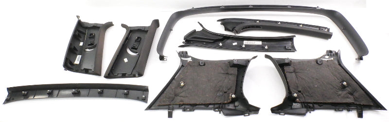 Black Upper Headliner Interior Trim Pillar Swap 06-09 VW Rabbit GTI R32 2dr MK5