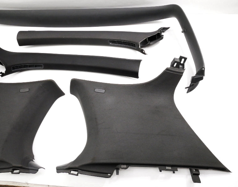 Black Upper Headliner Interior Trim Pillar Swap 06-09 VW Rabbit GTI R32 2dr MK5