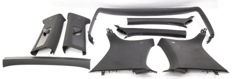 Black Upper Headliner Interior Trim Pillar Swap 06-09 VW Rabbit GTI R32 2dr MK5