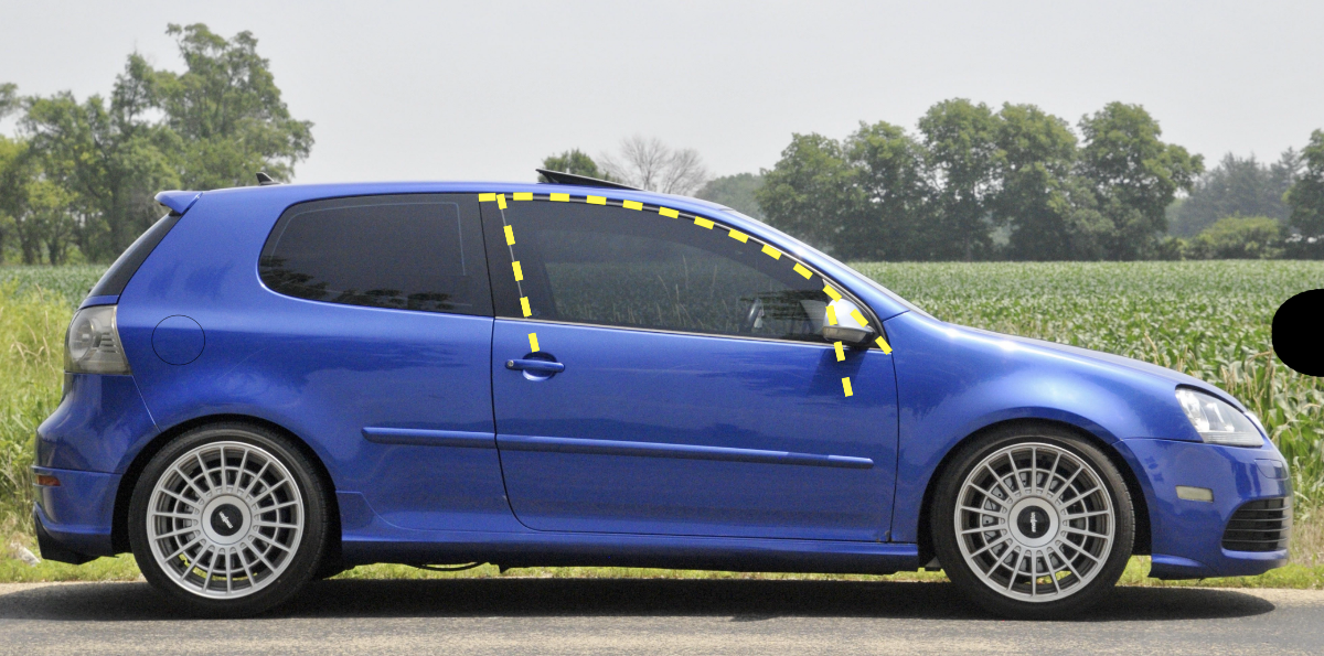 RH Front Door Window Seal Molding 06-09 VW Rabbit GTI R32 2DR MK5 1K3 837 432 D