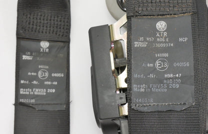 Rear Seatbelt Seat Belt Set 99-05 VW Jetta Golf MK4 Grey - Genuine 1J5 857 806 E