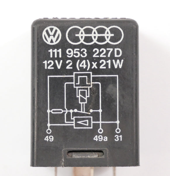 Turn Signal Flasher Relay Audi VW Jetta GTI Beetle Passat Vanagon - 111 953 227 D