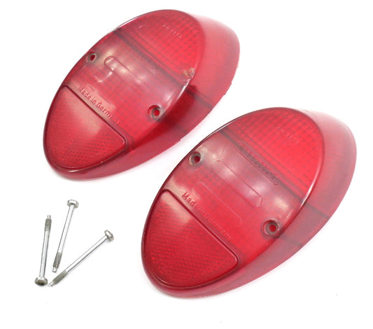 Tail Light Lamp Lens Set 62-66 VW Beetle Bug Aircooled Genuine OEM Hella Germany