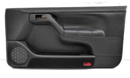 RH Front Interior Door Panel 95-99 VW Cabrio MK3 Black Leather - Genuine