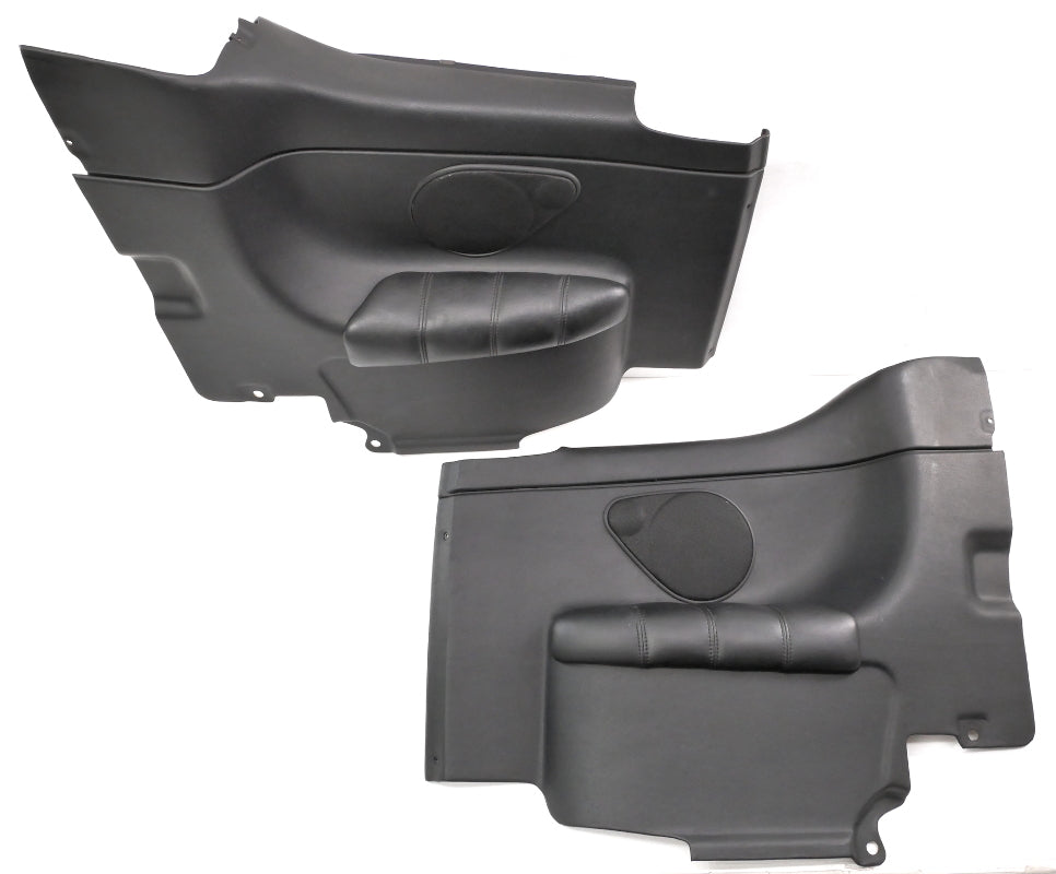 Rear Interior Door Side Panels 95-99 VW Cabrio MK3 Black Leather - Genuine