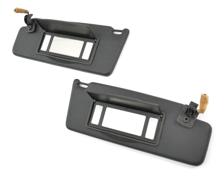 Black Sunvisors Sun Visors Set 95-02 VW Cabrio MK3 Mk3.5 Jetta Golf GTI Genuine