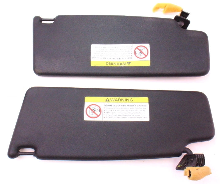 Black Sunvisors Sun Visor Set 95-02 VW Cabrio MK3 Mk3.5  - Genuine