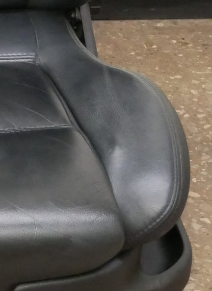 Front Black Leather Sport Seat Set 93-99 VW Jetta GLX GTI Cabrio MK3 - Genuine