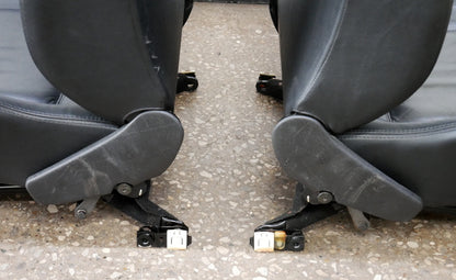 Front Black Leather Sport Seat Set 93-99 VW Jetta GLX GTI Cabrio MK3 - Genuine