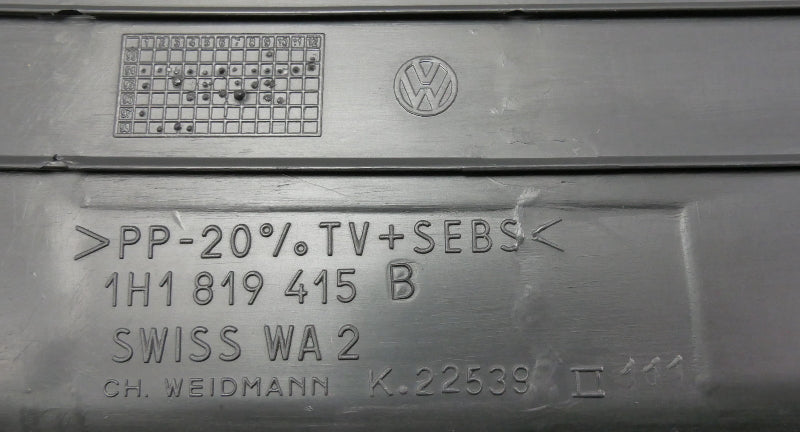 Rain Tray Cowl 93-99 VW Jetta Golf GTI Cabrio Mk3 - OEM - 1H1 819 415 B & 416 B