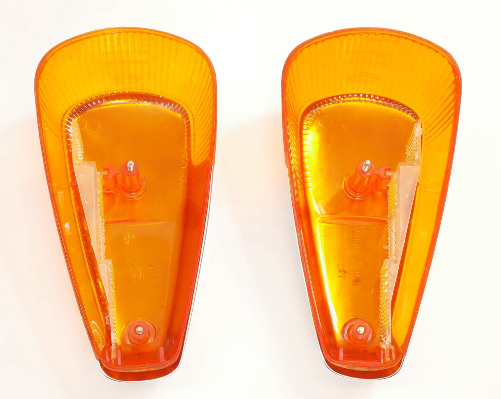 Hassia Fender Signal Light Lens Set 70-79 VW Super & Beetle Bug Aircooled OEM