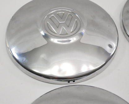 10" Chrome Hub Center Cap Hubcap Set 68-79 VW Beetle Bug Bus Aircooled ~ Genuine