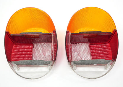 Tail Brake Light Lamp Lens Set 73-79 VW Super Beetle Thing - Genuine Hella