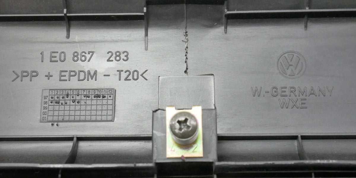 Roll Bar Cover Trim w/ Foam 95-02 VW Cabrio MK3 MK3.5 - Genuine - 1E0 867 283