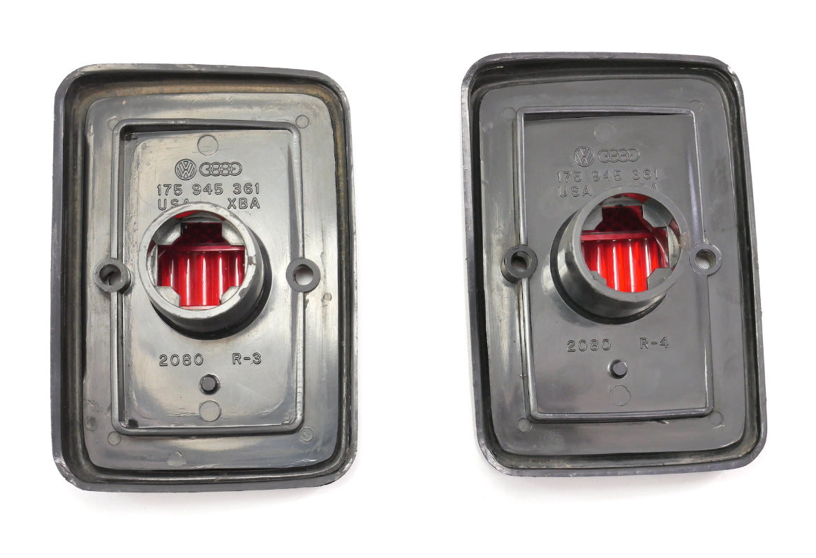 2 Rear Side Marker Light Quarter Panel Lamp 79-84 VW Rabbit MK1 OEM 175 945 361