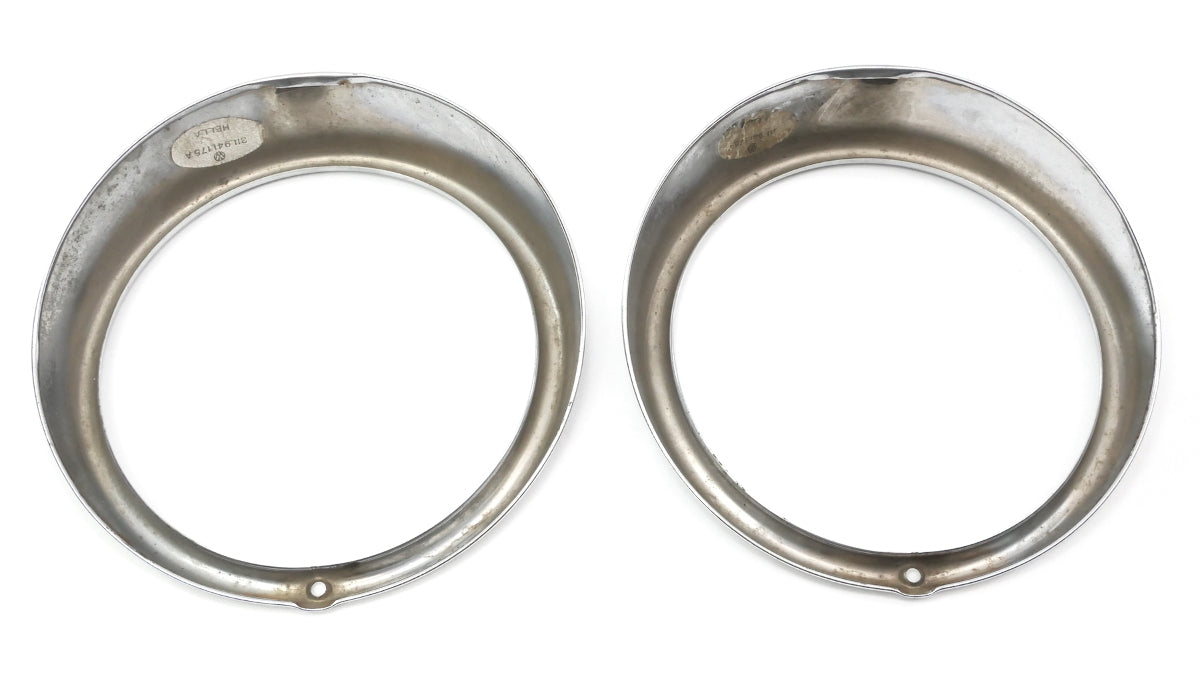 Hella Headlight Trim Ring Set 67-79 VW Beetle Bug Bus Type3 Thing ~ Aircooled ~