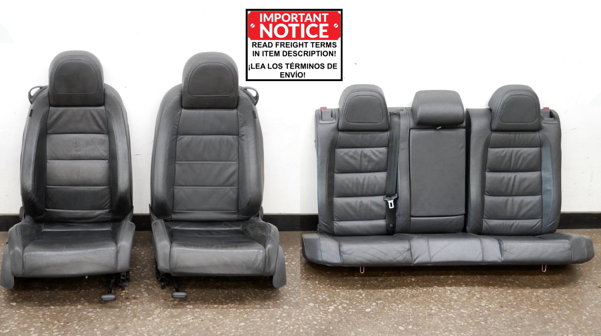 R32 Leather Sport Bucket Seat Set 06-10 VW Jetta GTI MK5 Front & Rear - Genuine