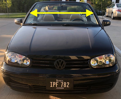 Windshield Side Trim Molding Strip Set 95-02 VW Cabrio Mk3 Mk3.5 - 1E0 853 705 B