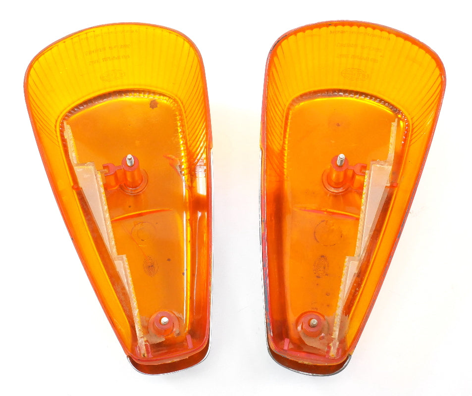 Hella Fender Signal Light Lens Set 70-79 VW Super & Beetle Aircooled - Genuine