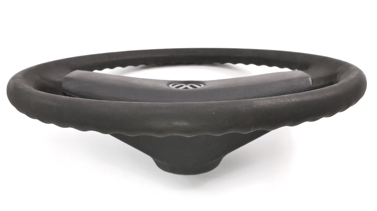 Steering Wheel 80-91 VW Vanagon T3 Stock Factory OE Black W/ Horn Pad - Genuine
