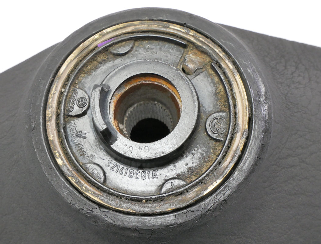 Steering Wheel 80-91 VW Vanagon T3 Stock Factory OE Black W/ Horn Pad - Genuine