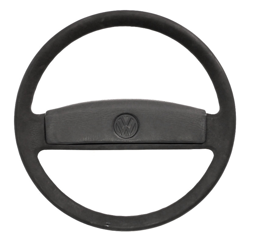 Steering Wheel 80-91 VW Vanagon T3 Stock Factory OE Black W/ Horn Pad - Genuine