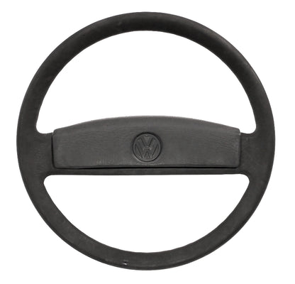 Steering Wheel 80-91 VW Vanagon T3 Stock Factory OE Black W/ Horn Pad - Genuine