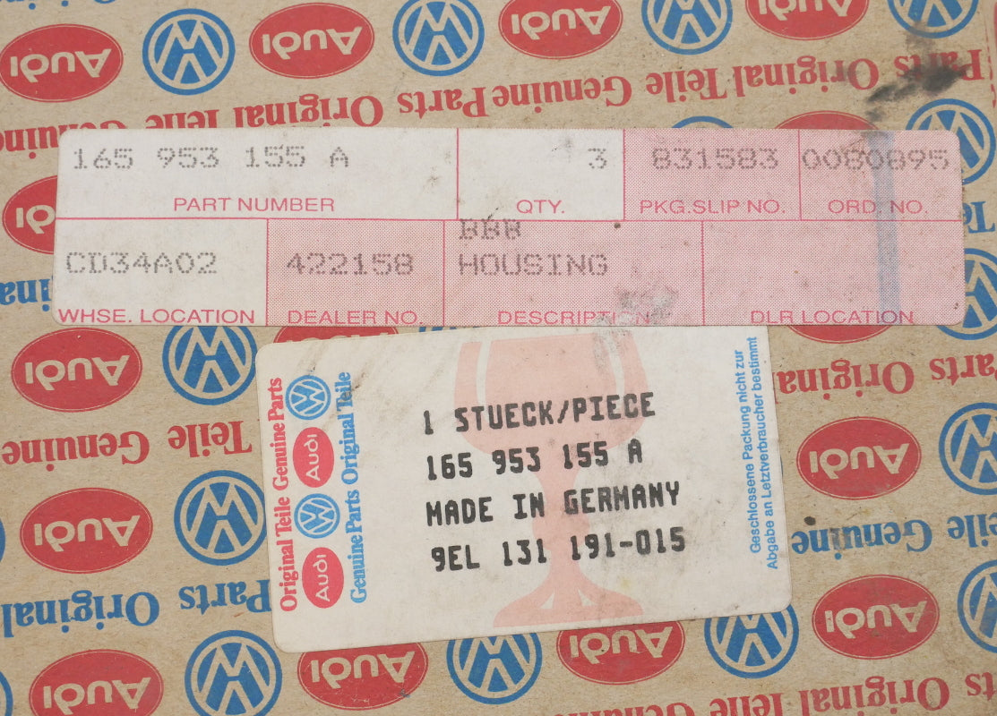 NOS Front Bumper Turn Signal Lamp Lens 85-89 VW Jetta MK2 - OEM - 165 953 155 A