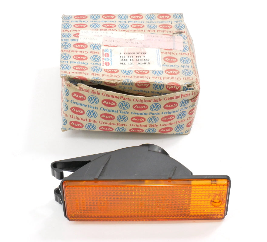 NOS Front Bumper Turn Signal Lamp Lens 85-89 VW Jetta MK2 - OEM - 165 953 155 A